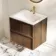 Bora Natural Walnut Wall Hung Basin Drawer Vanity 600mm