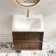 Bora Natural Walnut Wall Hung Basin Drawer Vanity 600mm