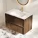 Bora Natural Walnut Wall Hung Basin Drawer Vanity 800mm