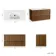 Bora Natural Walnut Wall Hung Basin Drawer Vanity 1000mm