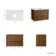 Bora Natural Walnut Wall Hung Vanity Drawer with Carrara Marble Top 800mm - Basin Not Included