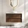 Bora Natural Walnut Wall Hung Vanity Drawer with Carrara Marble Top 1000mm - Basin Not Included