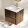 Bora Natural Walnut Carrara Marble Wall Hung Vanity Drawer & Undermount Basin 600mm