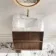 Bora Natural Walnut Carrara Marble Wall Hung Vanity Drawer & Undermount Basin 600mm
