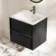 Bora Black Oak Wall Hung Basin Drawer Vanity 600mm