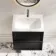 Bora Black Oak Wall Hung Basin Drawer Vanity 600mm