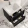 Bora Black Oak Wall Hung Basin Drawer Vanity 600mm