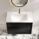 Bora Black Oak Wall Hung Basin Drawer Vanity 800mm