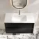 Bora Black Oak Wall Hung Basin Drawer Vanity 1000mm
