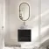 Bora Black Oak Wall Hung Vanity Drawer with Carrara Marble Top 600mm - Basin Not Included