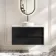 Bora Black Oak Wall Hung Vanity Drawer with Carrara Marble Top 1000mm - Basin Not Included