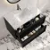 Bora Black Oak Carrara Marble Wall Hung Vanity Drawer & Undermount Basin 800mm