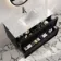 Bora Black Oak Carrara Marble Wall Hung Vanity Drawer & Undermount Basin 1000mm