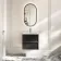 Kos Black Oak Wall Hung Basin Drawer Vanity 600mm