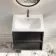 Kos Black Oak Wall Hung Basin Drawer Vanity 600mm