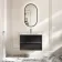 Kos Black Oak Wall Hung Basin Drawer Vanity 800mm
