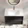 Kos Black Oak Wall Hung Basin Drawer Vanity 800mm