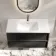 Kos Black Oak Wall Hung Basin Drawer Vanity 1000mm