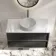 Kos Black Oak Wall Hung Vanity Drawer with Carrara Marble Top 1000mm - Basin Not Included
