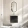 Kos Black Oak Carrara Marble Wall Hung Vanity Drawer & Undermount Basin 600mm