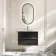 Kos Black Oak Carrara Marble Wall Hung Vanity Drawer & Undermount Basin 800mm