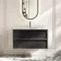 Kos Black Oak Carrara Marble Wall Hung Vanity Drawer & Undermount Basin 1000mm