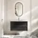 Kos Black Oak Carrara Marble Wall Hung Vanity Drawer & Undermount Basin 1000mm