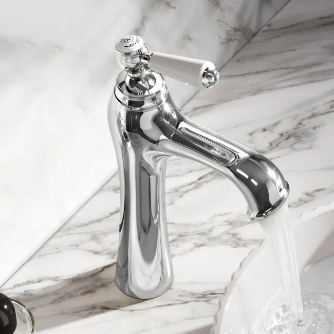 Avoca Traditional Chrome High Rise Basin Mixer Tap