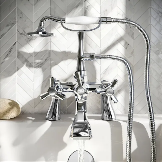 Kenmare Traditional Chrome Bath Shower Mixer Tap