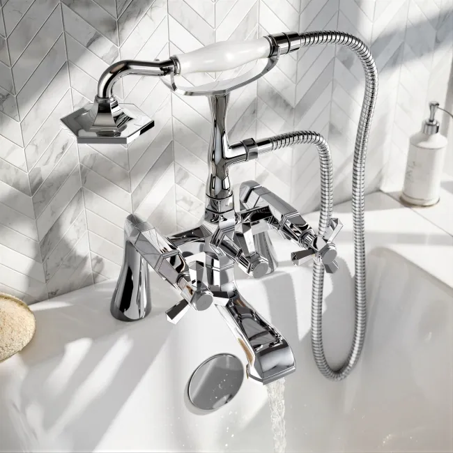 Kenmare Traditional Chrome Bath Shower Mixer Tap