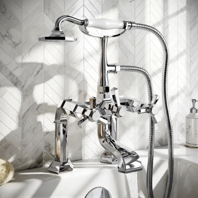 Kenmare Traditional Chrome Bath Shower Mixer Tap