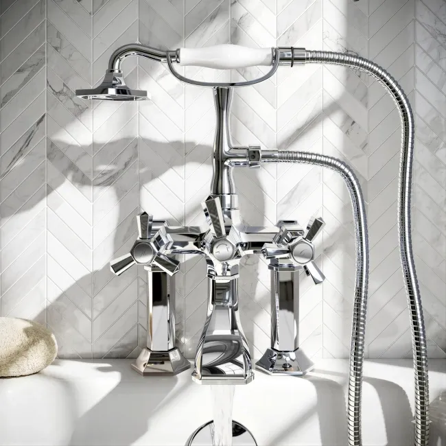 Kenmare Traditional Chrome Bath Shower Mixer Tap