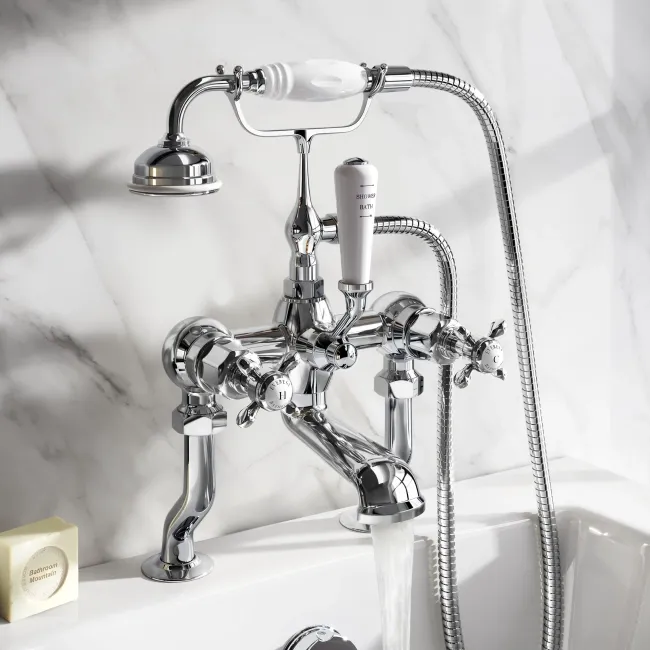Avoca Traditional Chrome Bath Shower Mixer Tap