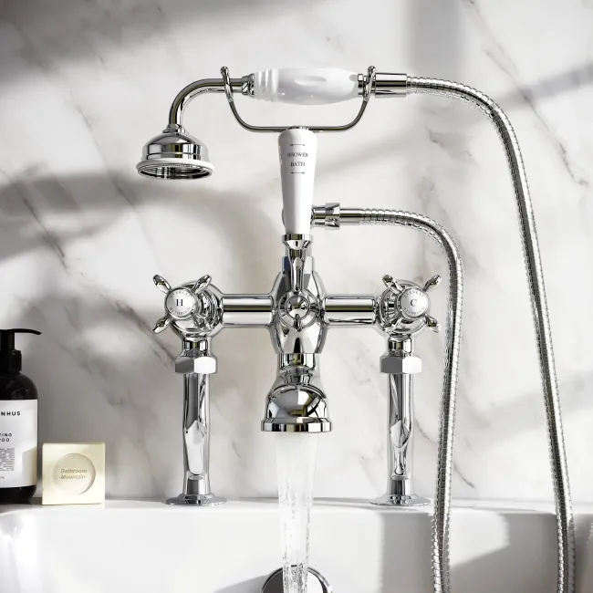 Avoca Traditional Chrome Bath Shower Mixer Tap