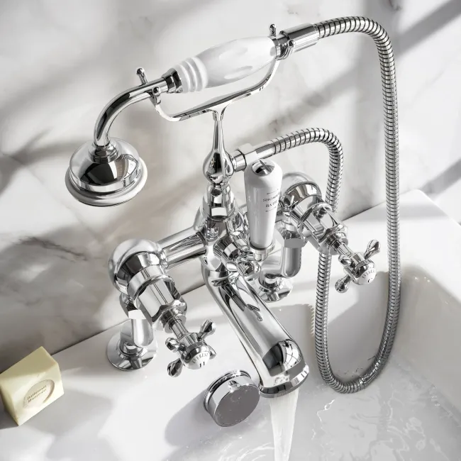 Avoca Traditional Chrome Bath Shower Mixer Tap