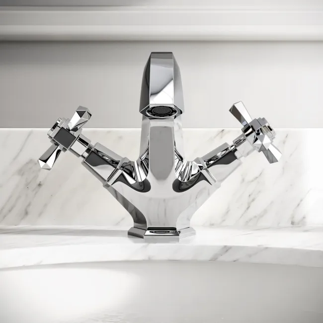 Kenmare Traditional Chrome Basin Mixer Tap & Pop-Up Waste