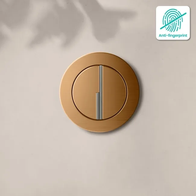 Detroit Brushed Copper Round Push Button for Cable Operated Concealed Cistern - Dia.48mm