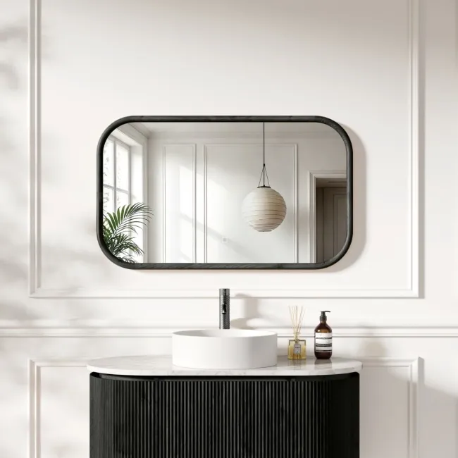 Lily Black Oak Rectangular LED Mirror 600x1000mm