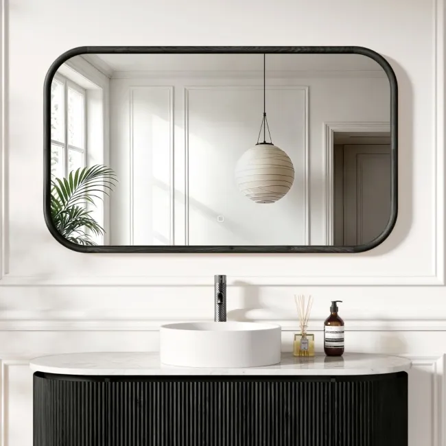 Lily Black Oak Rectangular LED Mirror 700x1200mm