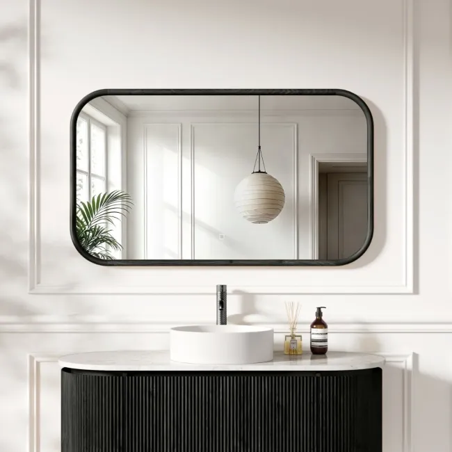 Lily Black Oak Rectangular LED Mirror 700x1200mm