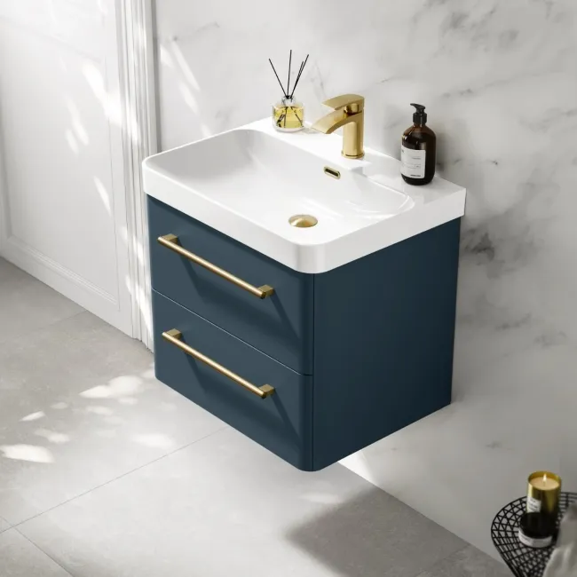 Brushed Brass Handle for Omaha Wall Hung Drawer Vanity 600mm