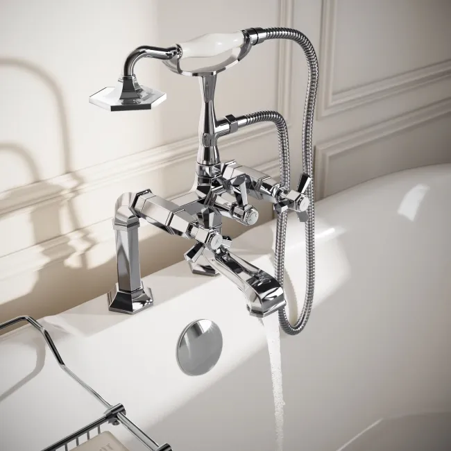 Kenmare Traditional Chrome Freestanding Bath Shower Mixer Tap