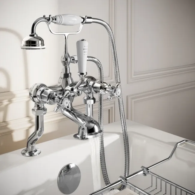 Avoca Traditional Chrome Freestanding Bath Shower Mixer Tap