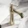Avoca Traditional English Gold High Rise Basin Mixer Tap