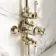 Avoca Traditional English Gold Thermostatic Bath Filler Shower Set with Hand Shower and Soap Dish