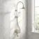 Kenmare Traditional English Gold Thermostatic Bath Filler Shower Set with Hand Shower