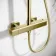 Kinsale Brushed Brass Square Thermostatic Shower Set