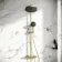 Derry Brushed Brass Round Thermostatic Shower Set