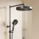 Bray Round Brushed Gunmetal Thermostatic Bath Filler Shower Set