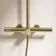 Bray Round Brushed Brass Thermostatic Bath Filler Shower Set